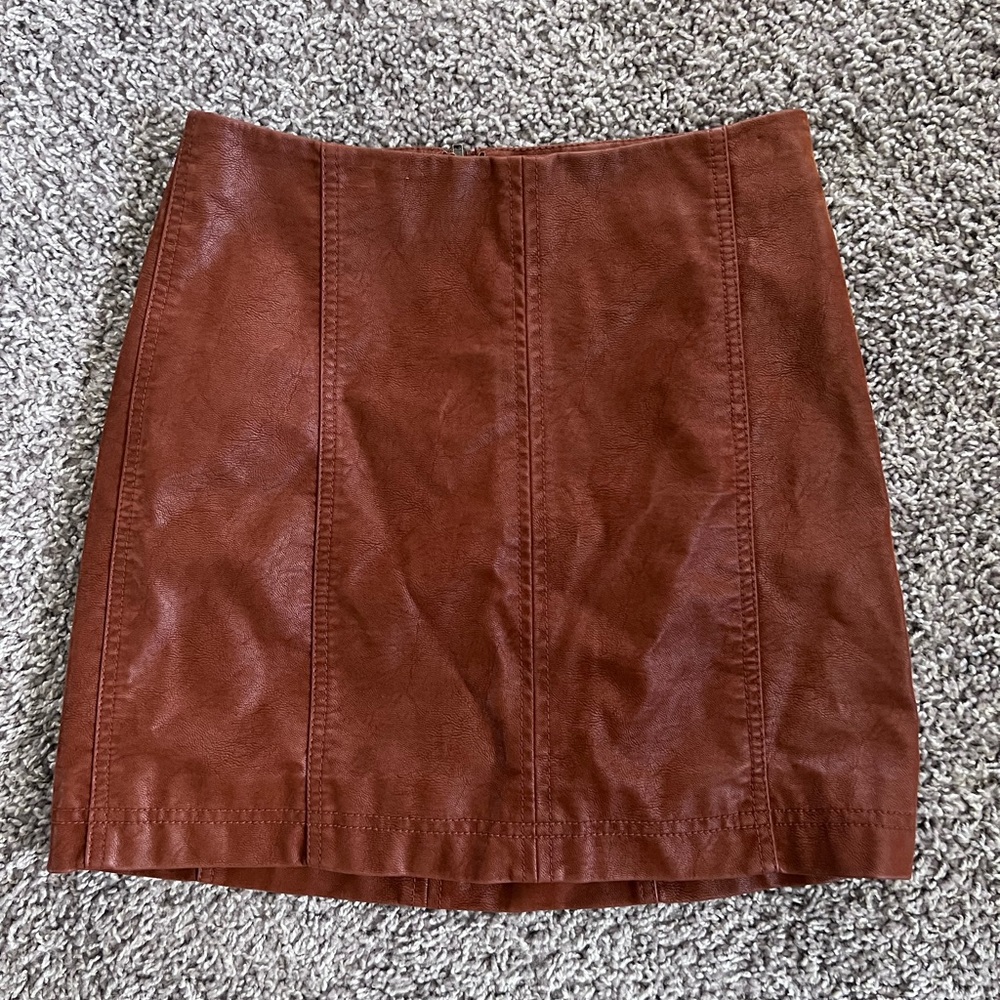 NWT Free People Leather Skirt